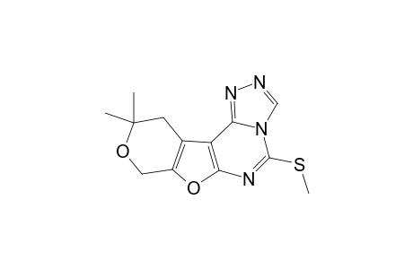 10,10-Dimethyl-5-(methylsulfanyl)-10,11-dihydro-8H-pyrano[4',3':4,5]furo[3,2-E][1,2,4]triazolo[4,3-c]pyrimidine