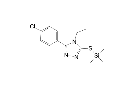 5-(p-Chlorophenyl)-4-ethyl-4H-1,2,4-triazole-3-thiol, tms derivative