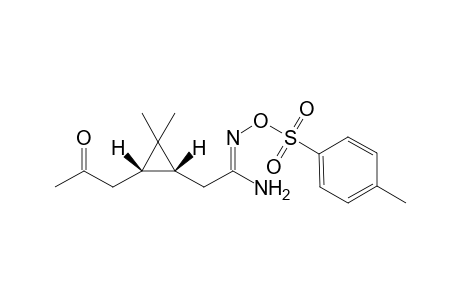 (1R,3S)-2,2-Dimethyl-3-(2-oxopropyl)cyclopropylacetamide O-tosyloxime