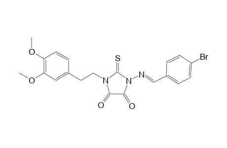 1-{[1-(4-Bromo-phenyl)-meth-(E)-ylidene]-amino}-3-[2-(3,4-dimethoxy-phenyl)-ethyl]-2-thioxo-imidazolidine-4,5-dione