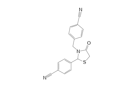 4-[[2-(4-cyanophenyl)-4-keto-thiazolidin-3-yl]methyl]benzonitrile