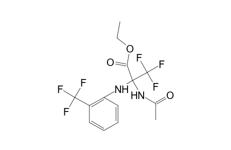 Ethyl 2-acetamido-3,3,3-trifluoro-2-[2-(trifluoromethyl)anilino]propionate