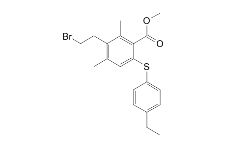 Methyl 4,6-dimethyl-5-(2-bromoethyl)-2-(4-ethylphenylsulfanyl)-benzoate