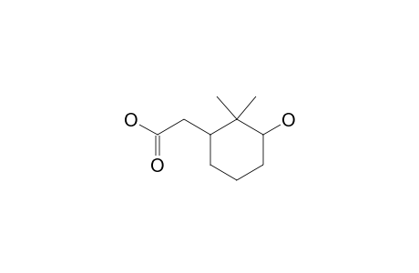 Cyclohexaneacetic acid, 3-hydroxy-2,2-dimethyl-, cis-