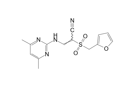 3-[(4,6-dimethyl-2-pyrimidinyl)amino]-2-(furfurylsulfonyl)acrylonitrile