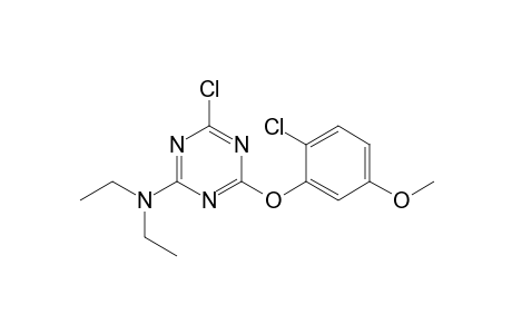 4-Chloranyl-6-(2-chloranyl-5-methoxy-phenoxy)-N,N-diethyl-1,3,5-triazin-2-amine