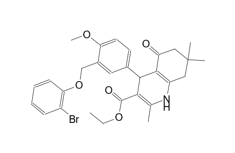 Ethyl 4-{3-[(2-bromophenoxy)methyl]-4-methoxyphenyl}-2,7,7-trimethyl-5-oxo-1,4,5,6,7,8-hexahydro-3-quinolinecarboxylate