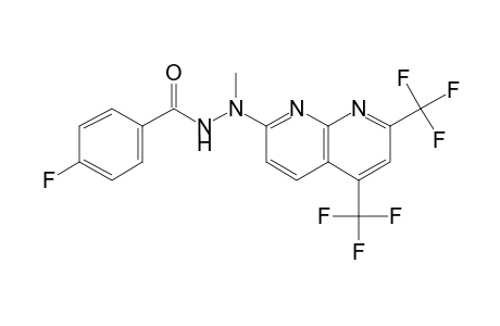 p-FLUOROBENZOIC ACID, 2-[5,7-BIS(TRIFLUOROMETHYL)-1,8-NAPHTHYRIDIN-2-YL]-2-METHYLHYDRAZIDE