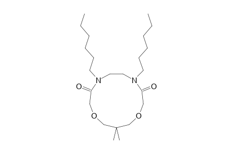 1,5-Dioxa-8,11-diazacyclotridecane-7,12-dione, 8,11-dihexyl-3,3-dimethyl-