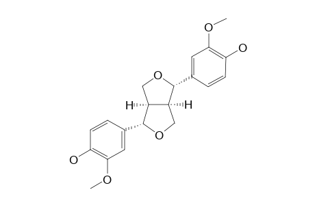 PINORESINOL;(+/-)-2,6-BIS-(4'-HYDROXY-3'-METHOXY-PHENYL)-3,7-DIOXABICYCLO-[3.3.0]-OCTANE