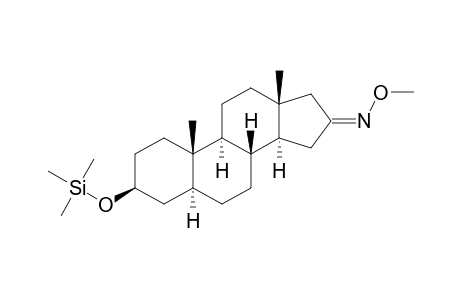 3.BETA.-[(TRIMETHYLSILYL)OXY]-5.ALPHA.-ANDROSTAN-16-ONE(16-O-METHYLOXIME)