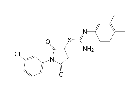 carbamimidothioic acid, N'-(3,4-dimethylphenyl)-, 1-(3-chlorophenyl)-2,5-dioxo-3-pyrrolidinyl ester