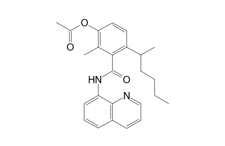 4-(hexan-2-yl)-2-methyl-3-(quinolin-8-ylcarbamoyl)phenyl acetate