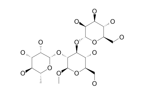 METHYL-2-O-(ALPHA-L-RHAMNOPYRANOSYL)-3-0-(ALPHA-D-MANNOPYRANOSYL)-BETA-D-GLUCOPYRANOSIDE