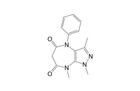 1,8-dihydro-4-phenyl-1,3,8-trimethylpyrazolo[3,4-b][1,4]diazepine-5,7(4H,6H)-dione