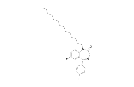 7-fluoro-5-(4-fluorophenyl)-1-tetradecyl-2,3-dihydro-1H-1,4-benzodiazepin-2-one