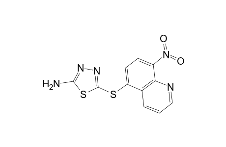 5-(8-nitroquinolin-5-yl)sulfanyl-1,3,4-thiadiazol-2-amine
