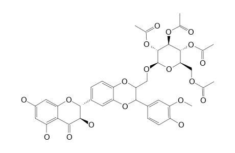 acetic acid [(2R,3R,4S,5R,6R)-3,5-diacetoxy-2-(acetoxymethyl)-6-[[3-(4-hydroxy-3-methoxy-phenyl)-6-[(2R,3R)-3,5,7-trihydroxy-4-keto-chroman-2-yl]-2,3-dihydro-1,4-benzodioxin-2-yl]methoxy]tetrahydropyran-4-yl] ester