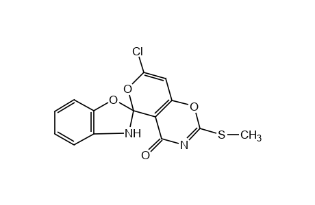 7-chloro-2-(methylthio)spiro[4H,5H-pyrano[3,4-e]-1,3-oxazine-5,2'(3'H)-benzoxazol]-4-one