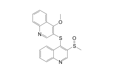 4-METHOXY-3'-METHYLSULFINYL-3,4'-DIQUINOLINYL-SULFIDE