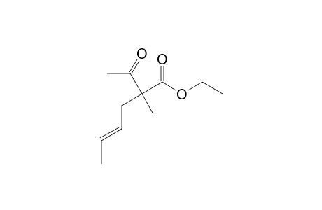 Ethyl (4E)-2-acetyl-2-methyl-4-hexenoate