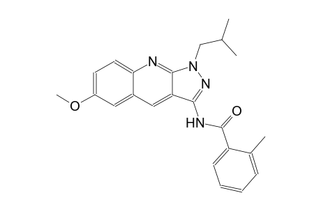N-(1-isobutyl-6-methoxy-1H-pyrazolo[3,4-b]quinolin-3-yl)-2-methylbenzamide