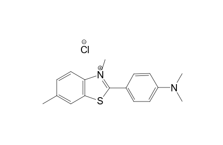 3,6-dimethyl-2-[p-(dimethylamino)phenyl]benzpthiazolium chloride