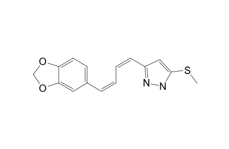 5-Methylthio-3-(4-(3,4-methylenedioxyphenyl)-1,3-butadienyl)pyrazole