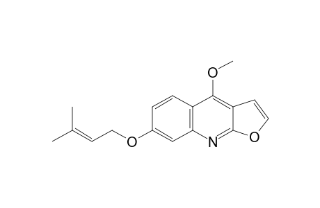 4-Methoxy-7-[(3-methyl-2-butenyl)oxy]furo[2,3-b]quinoline