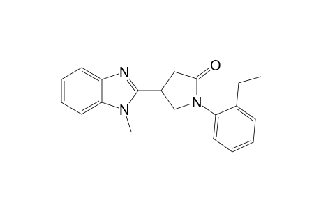 2-Pyrrolidinone, 1-(2-ethylphenyl)-4-(1-methyl-1H-1,3-benzimidazol-2-yl)-
