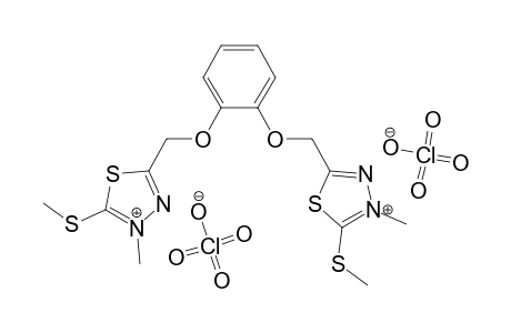 2,2'-((o-Phenylenedioxy)dimethylene)bis(4-methyl-5-(methylthio)-1,3,4-thiadiazolium) Diperchlorate