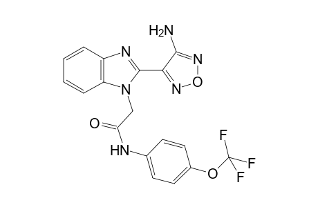 2-[2-(4-amino-1,2,5-oxadiazol-3-yl)-1H-benzimidazol-1-yl]-N-[4-(trifluoromethoxy)phenyl]acetamide