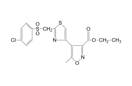 4-{2-{[(p-chlorophenyl)sulfonyl]methyl}-4-thiazolyl}-5-methyl-3-isoxazolecarboxylic acid, ethyl ester