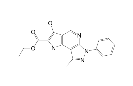 2-Ethoxycarbonyl-3-hydroxy-6-phenyl-8-methylpyrazolo[3,4-b]pyrrolo[2,3-d]pyridine