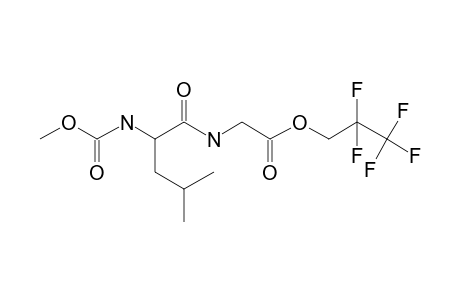 L-Leucylglycine, N-methoxycarbonyl-, 2,2,3,3,3-pentafluoropropyl ester