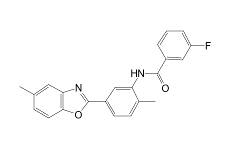 benzamide, 3-fluoro-N-[2-methyl-5-(5-methyl-2-benzoxazolyl)phenyl]-