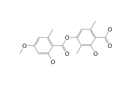 Benzoic acid, 2-hydroxy-4-[(2-hydroxy-4-methoxy-6-methylbenzoyl)oxy]-3,6-dimethyl-