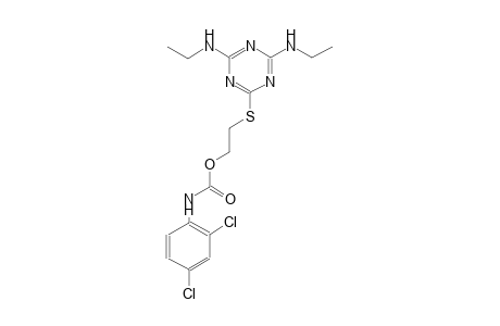 2-{[4,6-bis(Ethylamino)-1,3,5-triazin-2-yl]sulfanyl}ethyl 2,4-dichlorophenylcarbamate