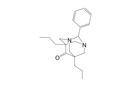 2-phenyl-5,7-dipropyl-1,3-diazatricyclo[3.3.1.1~3,7~]decan-6-one