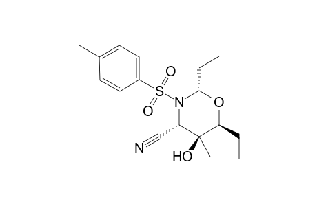 (2S,4S,5S,6S)-4-Cyano-2,6-diethyl-5-hydroxy-5-methyl-3-tosyltetrahydro-1,3-dioxazine