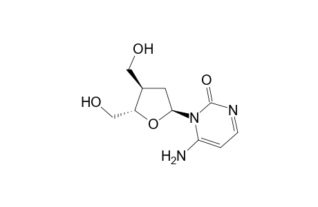 1-[3'-C-(Hydroxymethyl)-2',3'-dideoxy.alpha.,D-erythro-pentofuranosyl]cytosine