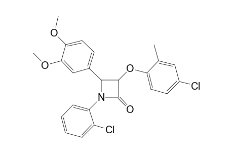 3-(4-Chloranyl-2-methyl-phenoxy)-1-(2-chlorophenyl)-4-(3,4-dimethoxyphenyl)azetidin-2-one
