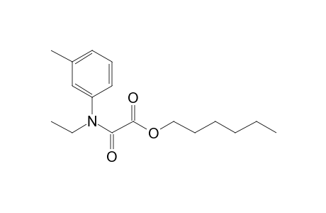 Oxalic acid, monoamide, N-ethyl-N-(3-methylphenyl)-, hexyl ester