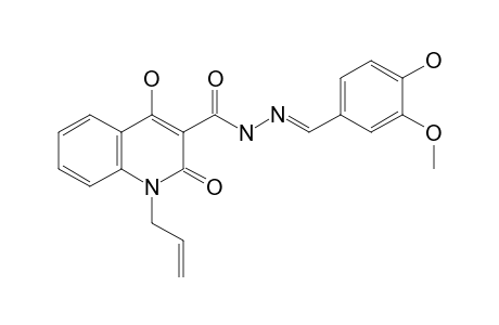 1-Allyl-4-hydroxy-2-oxo-1,2-dihydro-quinoline-3-carboxylic acid (4-hydroxy-3-methoxy-benzylidene)-hydrazide