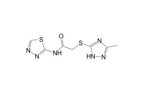 2-[(3-methyl-1H-1,2,4-triazol-5-yl)sulfanyl]-N-(1,3,4-thiadiazol-2-yl)acetamide