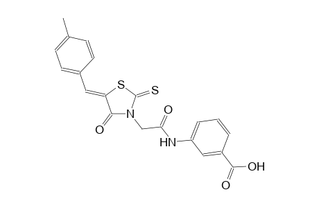 benzoic acid, 3-[[[(5Z)-5-[(4-methylphenyl)methylene]-4-oxo-2-thioxothiazolidinyl]acetyl]amino]-