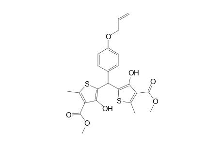 4-Hydroxy-5-[(3-hydroxy-4-methoxycarbonyl-5-methyl-2-thiophenyl)-(4-prop-2-enoxyphenyl)methyl]-2-methyl-3-thiophenecarboxylic acid methyl ester