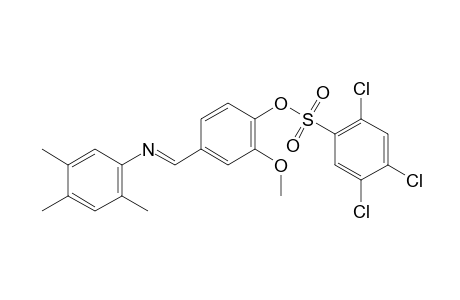 2-methoxy-4-[N-(2,4,5-trimethylphenyl)formimidoyl]phenol, 2,4,5-trichlorobenzenesulfonate