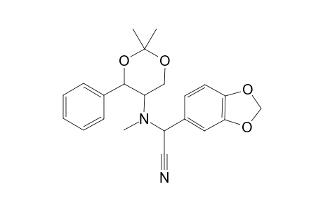 (4S,5S,2R/S)-Benzo[1,3]dioxol-5-yl[N-(2,2-dimethyl-4-phenyl-1,3-dioxan-5-yl)methylamino]acetonitrile