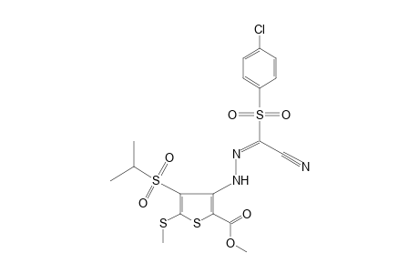 3-{{[(p-chlorophenyl)sulfonyl]cyanomethylene}hydrazino}-4-(isopropylsulfonyl)-5-(methylthio)-2-thiophenecarboxylic acid, methyl ester